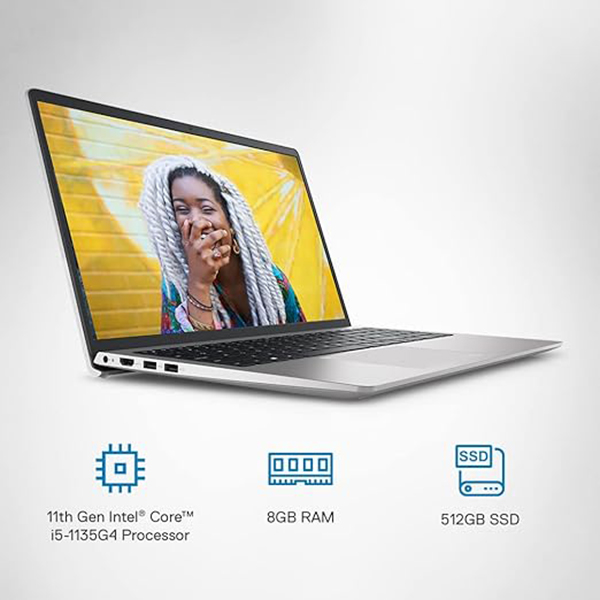 Buy DELL Inspiron 3511 Intel Core i5 11th Gen 1135G7 - (8 GB/SSD/512 GB SSD/Windows 11 Home/2 GB Graphics) (15.6 inch, Platinum Silver, 1.8 kg, With MS Office)Thin and Light Laptop - Vasanth and Co 